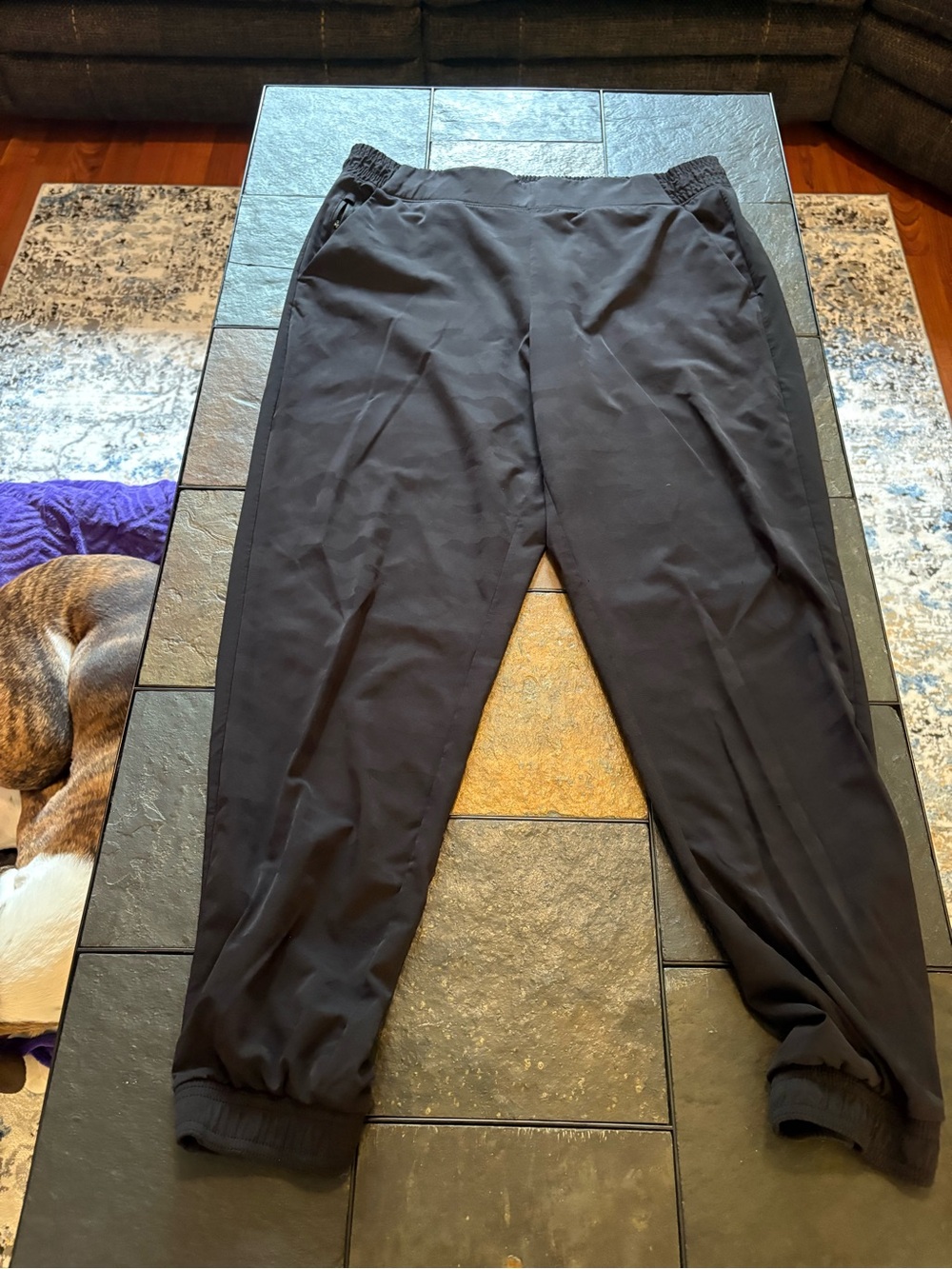 Athleta Black Women's Track Joggers with Elastic Cuffs